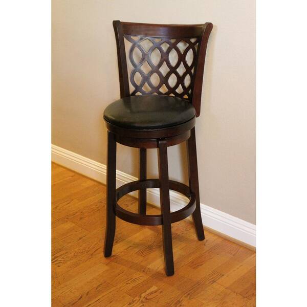 4D Concepts Allison 30 in. Brown Swivel Bar Stool