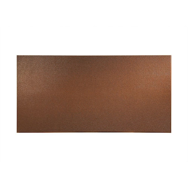 Fasade 96 in. x 48 in. Hammered Decorative Wall Panel in Oil Rubbed Bronze