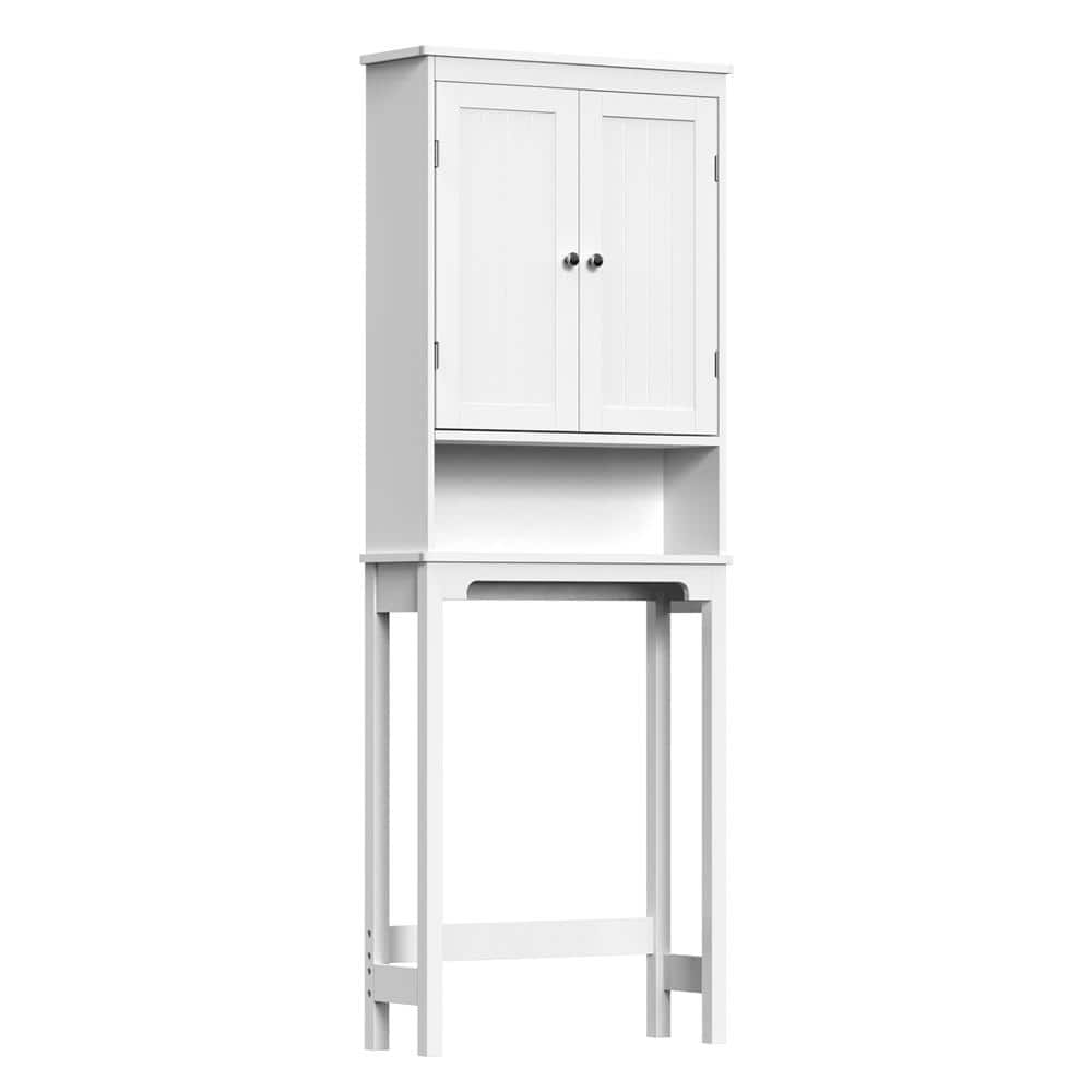 23.6 in. W x 7.9 in. D x 67.1 in. H White Linen Storage