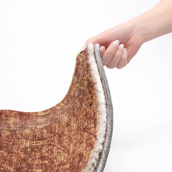 Dream Shag Premium Machine Washable Abstract ADS40 Clay 9 ft. x 12 ft. Area Rug