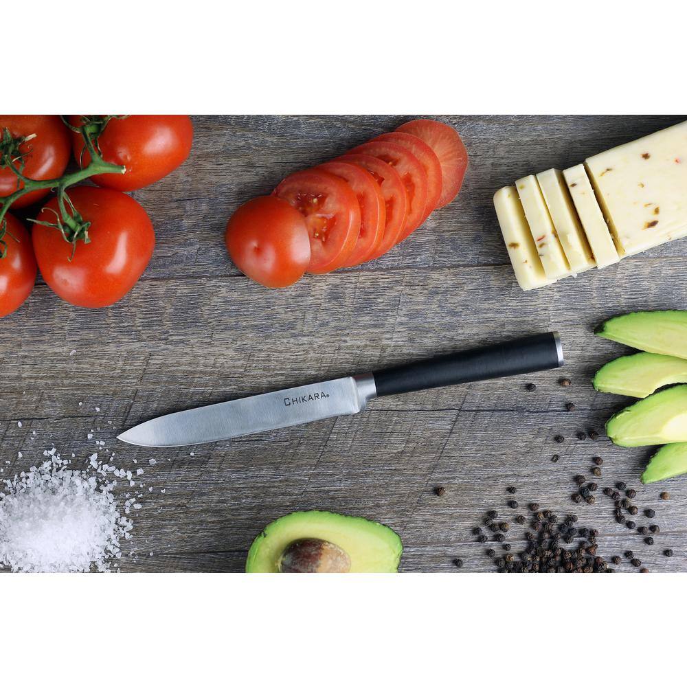 Ginsu Chikara 8pc Knife Block Set Toffee: Stainless Steel Kitchen Knives, Full Tang, Ergonomic Design, Hand Wash