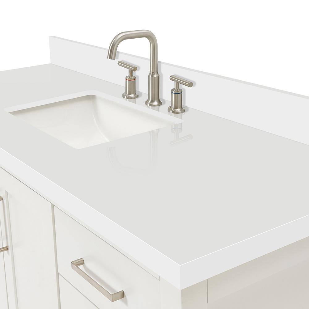 Magnolia 55" White Quartz Top Single Basin Vanity