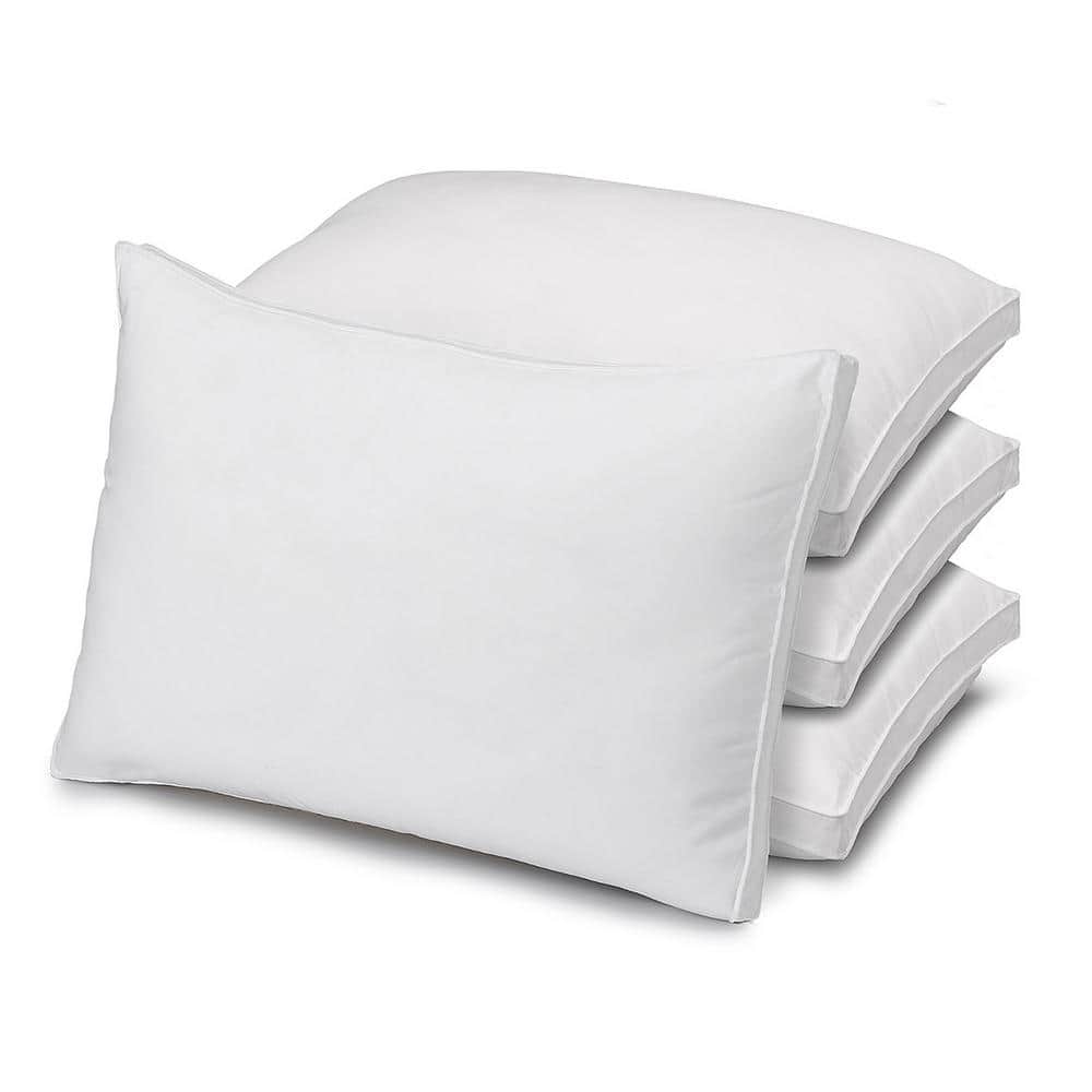 Ella Jayne Hypoallergenic White Microfiber Gusseted Pillow Set