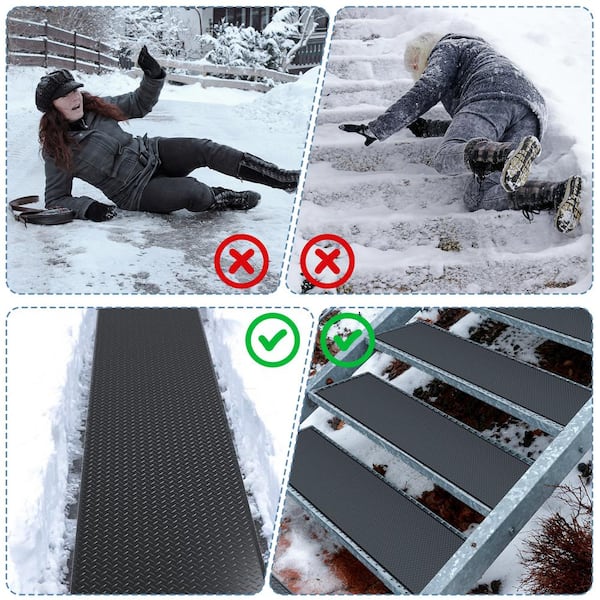 BOZTIY 10 ft. x 24 in. Heated Snow Melting Mats Outdoor Anti-Slip