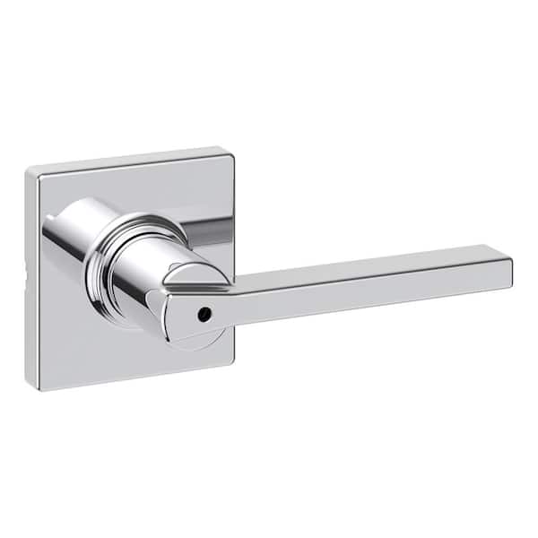 Kwikset Casey Polished Chrome Bed/Bath Privacy Door Handle Featuring Microban with Lock