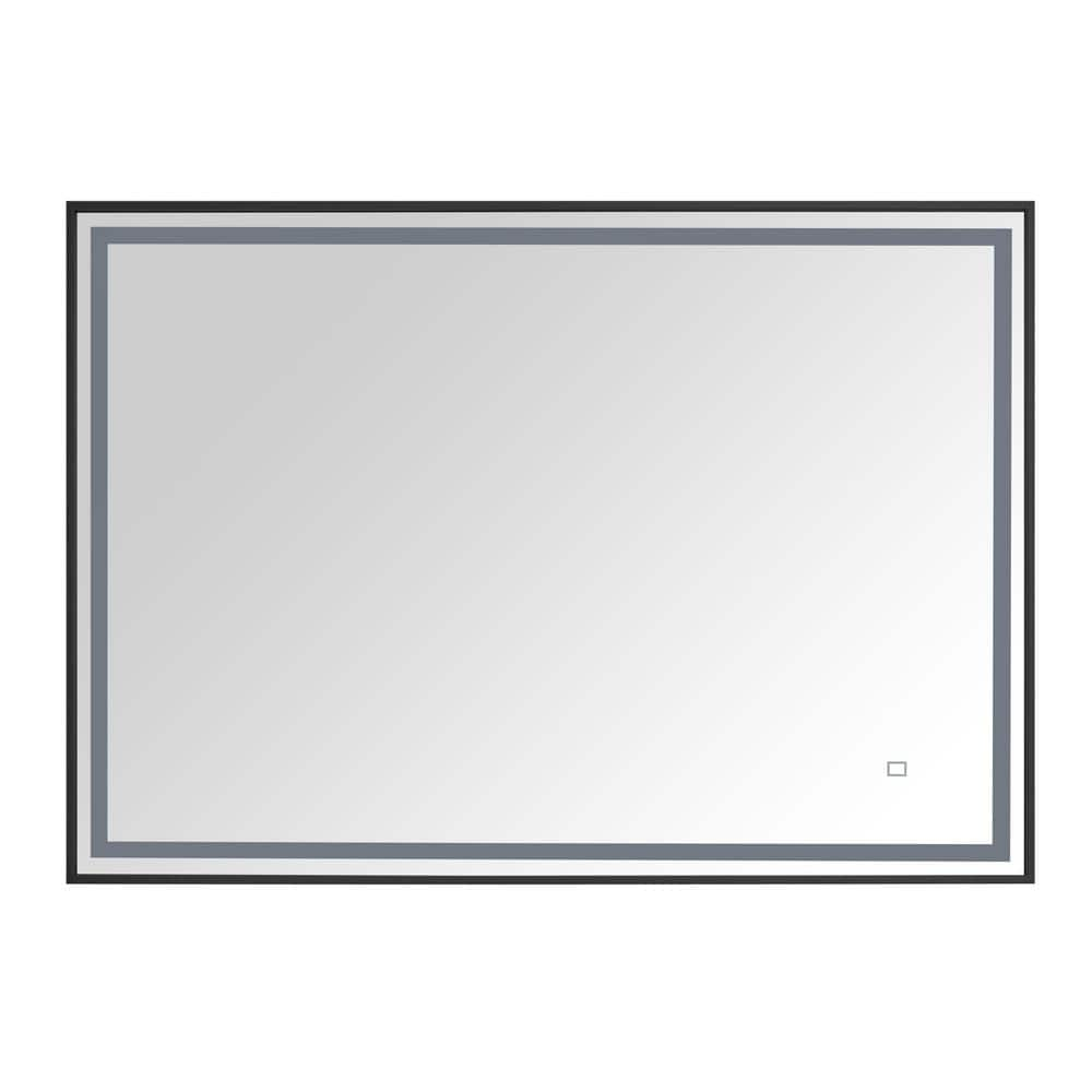 Avanity LED 39 in. W x 27.5 in. H Rectangular Stainless Steel Framed ...