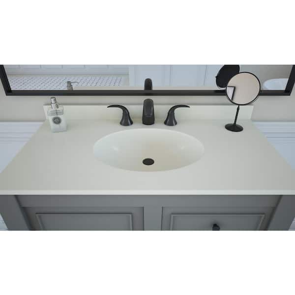 Swan Chesapeake 49 in. W Solid Surface Vanity Top in Bisque with Bisque Basin