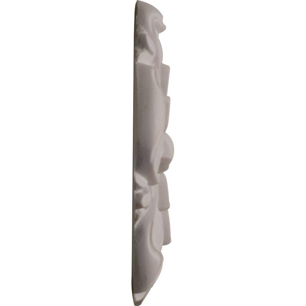 Primed Gray Round Floral Rosette Accent Piece