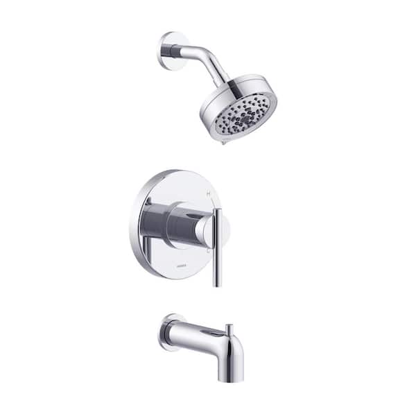 Gerber Parma Single Handle 5-Spray Tub and Shower Faucet 1.75 GPM in Chrome Treysta Cartridge Included, Valve Not Included