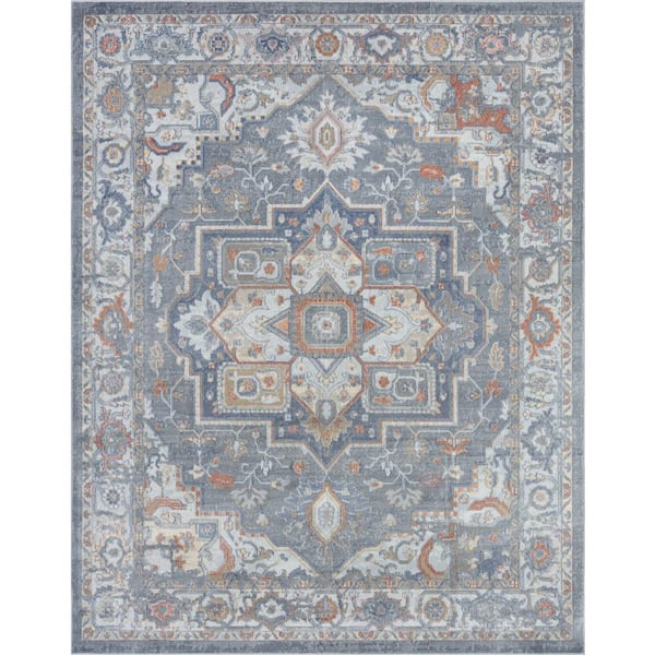 Allure Medallion Charcoal 5 ft. x 8 ft. Indoor Area Rug