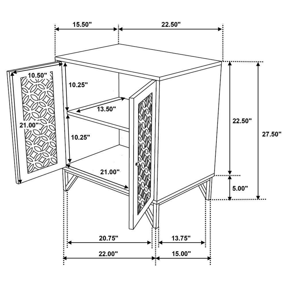 Zaria Brown Mango Wood Rustic Accent Cabinet