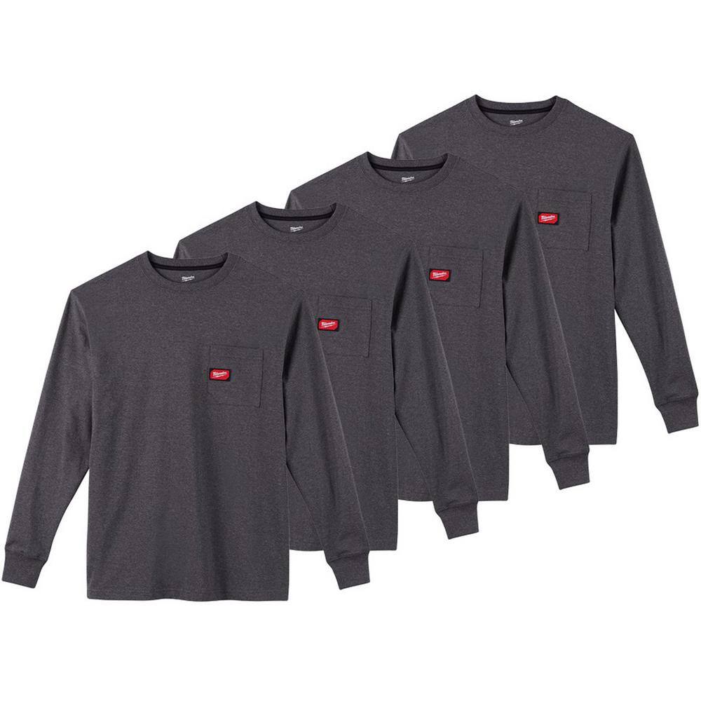 Milwaukee Men's 2X-Large Gray Heavy-Duty Cotton/Polyester Long