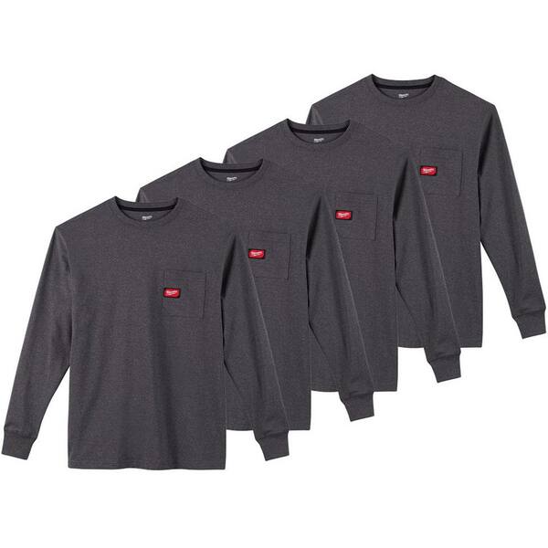 T-shirt Manches Longues DICKIES Gris - Homme Taille L - Style Outdoor