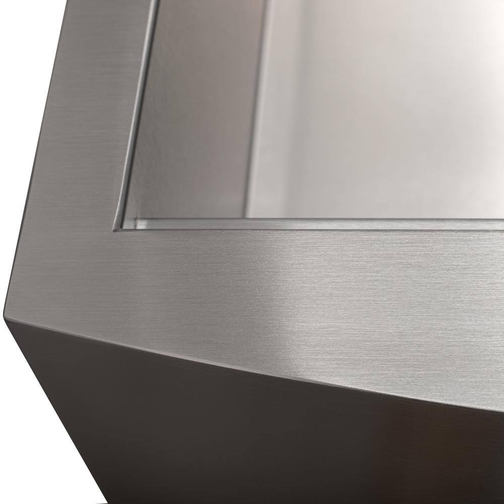 33" Stainless Steel Single Bowl Farmhouse Sink with Drainboard