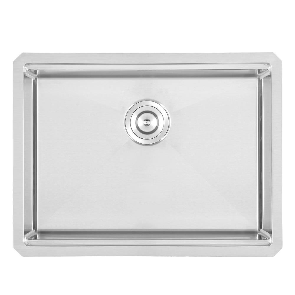 25" Stainless Steel Undermount Single Bowl Workstation Kitchen Sink