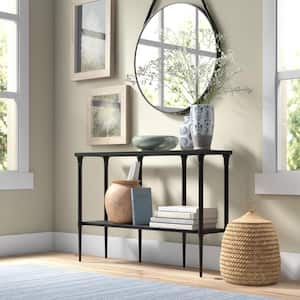 Dafna 45 in. Bronze Standard Rectangle Glass Console Table