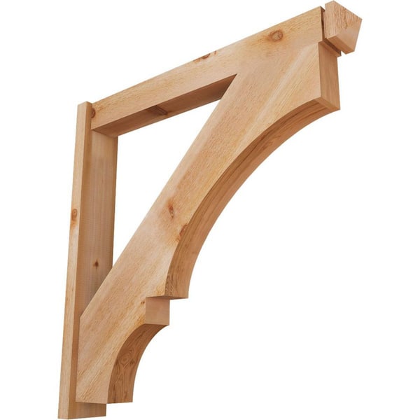 Ekena Millwork 6 in. x 42 in. x 42 in. Balboa Arts and Crafts Rough Sawn Western Red Cedar Outlooker