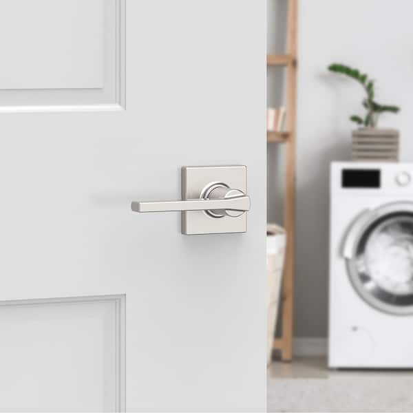 Casey Satin Nickel Hall/Closet Passage Door Handle Featuring Microban