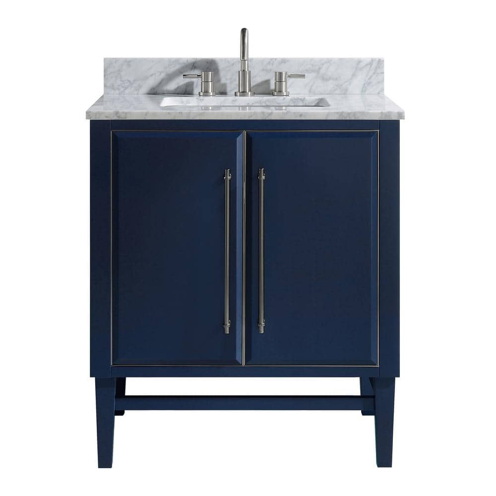 Reviews For Avanity Mason 31 In W X 22 In D Bath Vanity In Navy Blue Silver Trim With Marble Vanity Top In Carrara White With White Basin Mason Vs31 Nbs C The Home Reviews For Avanity Mason 31 In W X 22 In D Bath Vanity In Navy Blue Silver Trim With Marble Vanity Top In Carrara White With White Basin Mason Vs31 Nbs C The Home