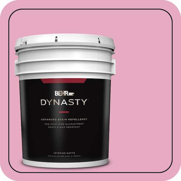 BEHR DYNASTY 5 gal. #P130-3 Little Princess Matte Interior Stain-Blocking Paint & Primer