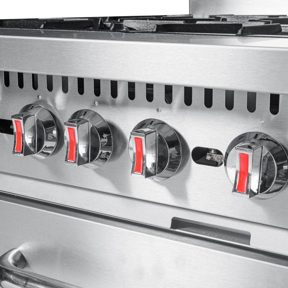 KoolMore 36'' Stainless Steel Commercial Convection Oven with 6 Burners