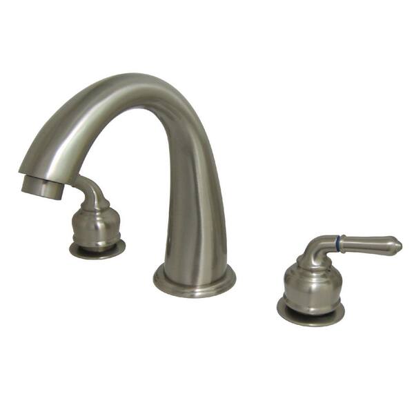 Kingston Brass 2-Handle Roman Tub Faucet In Brushed Nickel (Valve ...