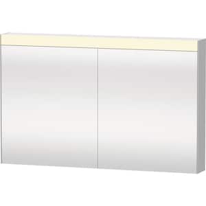 Light and Mirror 47.625 in. W x 29.875 in. H White Surface Mount Medicine Cabinet