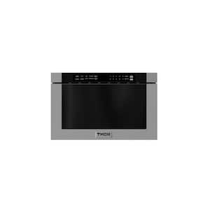 24 in. W 1.2 cu. ft. Built-In Microwave Drawer with Easy Touch Control and Mirror Finish Door in Stainless Steel