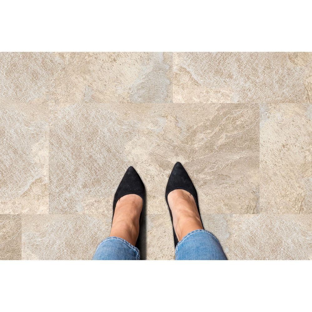 Azurro Marble 12" x 24" Self-Adhesive Vinyl Floor Tiles