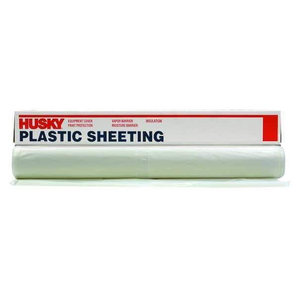 Husky 12 ft. x 100 ft. Clear 3 mil Plastic Sheeting
