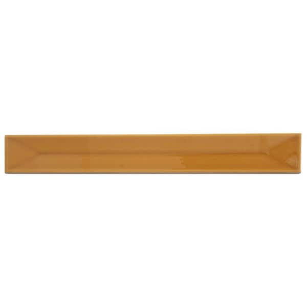 Horizonte 2 in. x 16 in. Glossy Honey Ceramic Deco Subway Wall Tile (10.76 sq. ft./Case)-50 Pack
