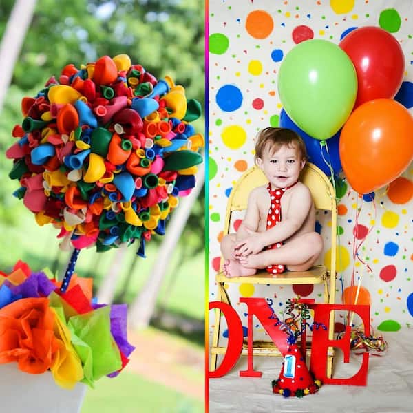 Novelty Place 12 in. Bright and Assorted Colors Latex Balloons for