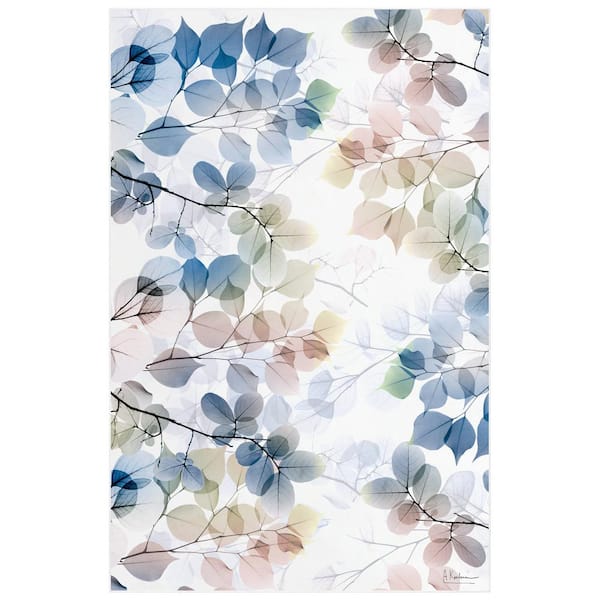 Multi-Colored 5 ft. x 8 ft. Ethereal Balance I Washable Flowers Art Area Rug