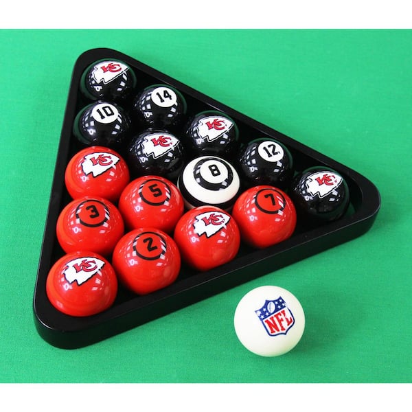 Imperial Kansas City Chiefs Billiard Ball Set with Numbers