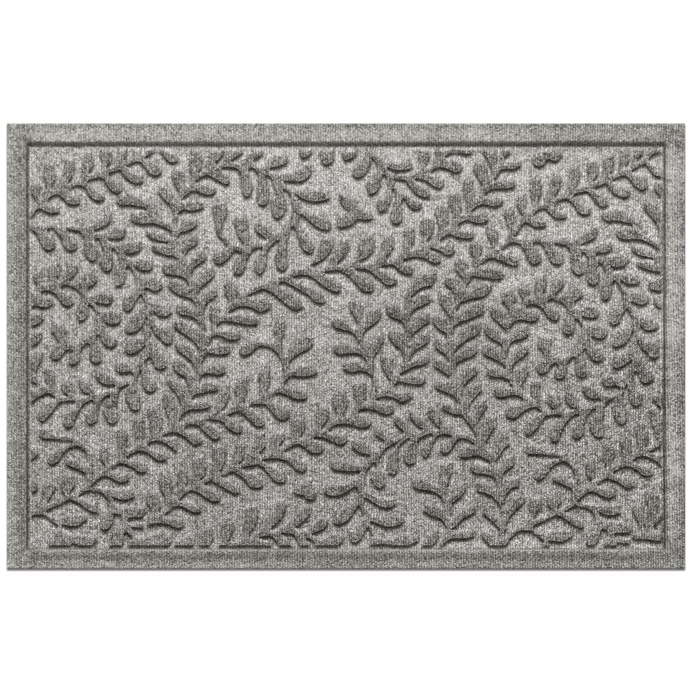 Waterhog Boxwood Medium Gray 23 in. x 35 in. PET Polyester Indoor Outdoor D