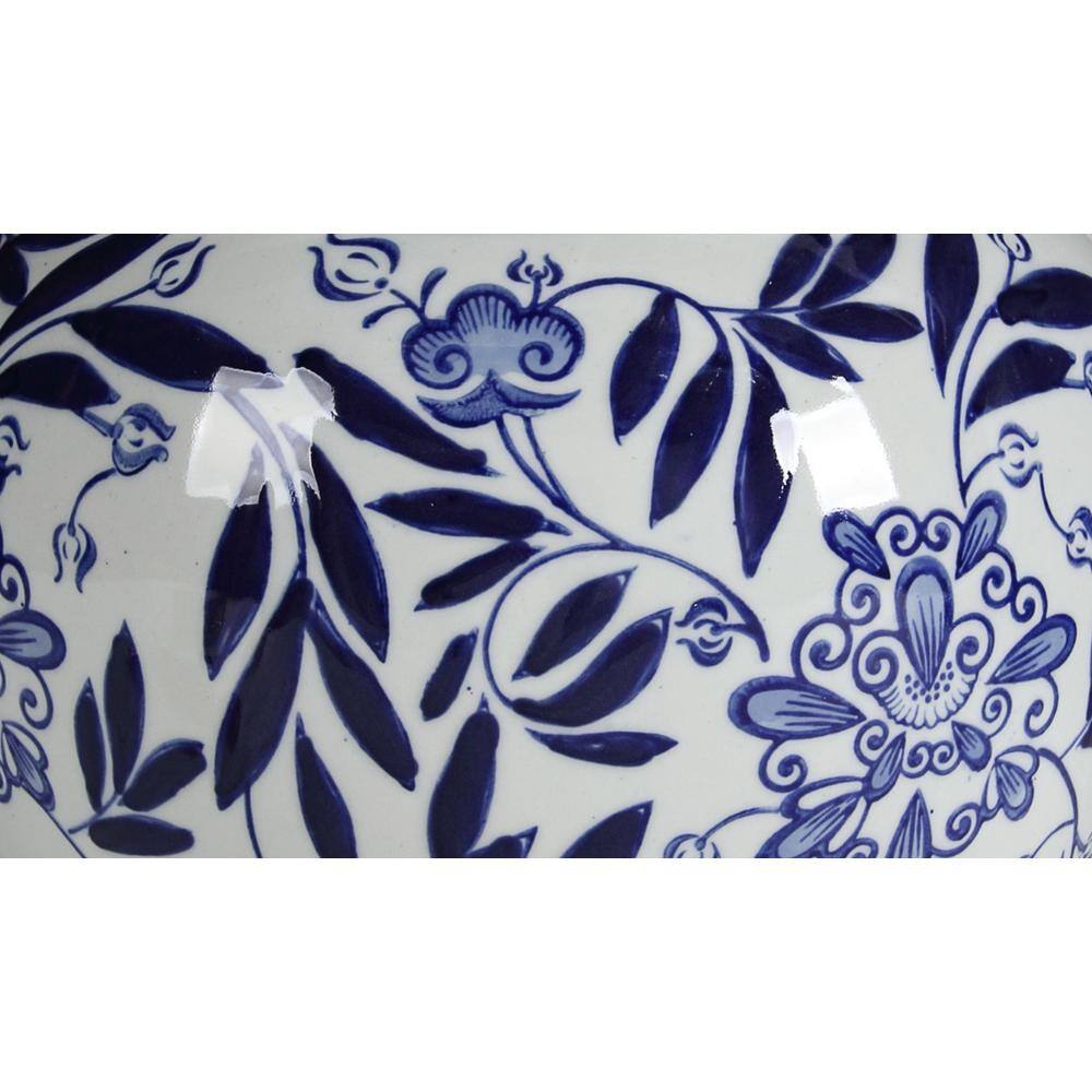 Classic Blue and White Porcelain Bouquet Vase - 9"