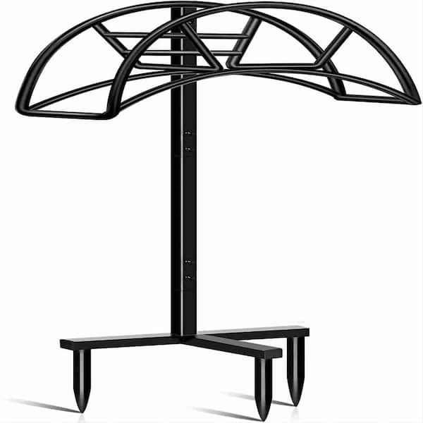 Cubilan Garden Hose Holder Removable Metal Water Hose Holder for Outdoor Patio, Black
