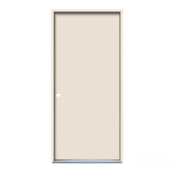 JELD-WEN 36 in. x 80 in. Flush Primed Composite Wood Prehung Right-Hand Front Door