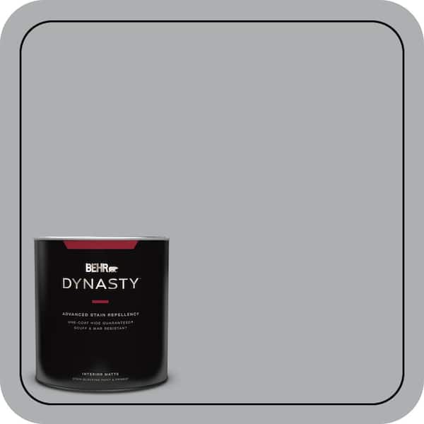 BEHR DYNASTY 1 Qt. #N500-3 Tin Foil One-Coat Hide Matte Interior Stain-Blocking Paint & Primer