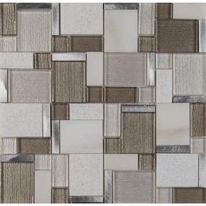 Geometric Magica 11.81 in. x 11.81 in. Textured Multi-Surface Stone Look Wall Tile (14.55 sq. ft./Case)