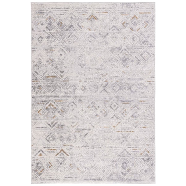 Palma 2 ft. x 4 ft. Beige/Light Gray Distressed Abstract Area Rug