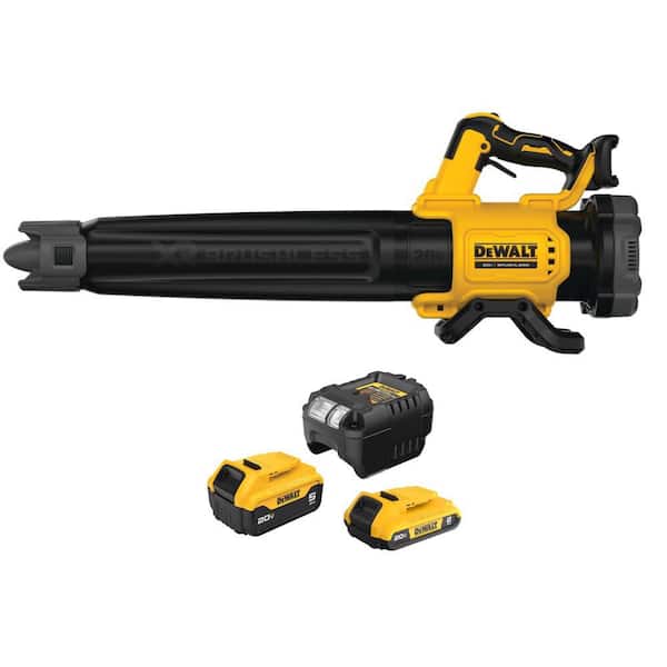 20V MAX 125 MPH 450 CFM Brushless Cordless Handheld Leaf Blower w/ Concentrator Nozzle, 5 Ah & 2 Ah Batteries & Charger