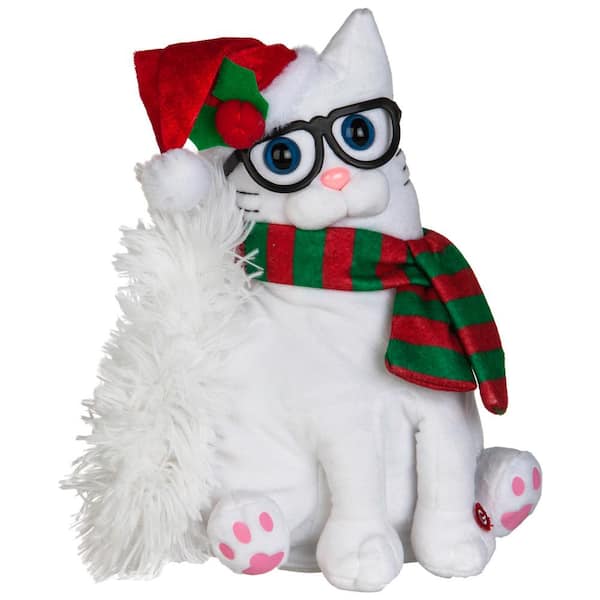 9.8 in. Christmas Animated Plush Epic Kitty