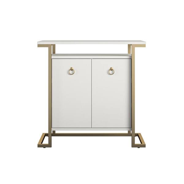 CosmoLiving by Cosmopolitan Camila White Bar Cabinet