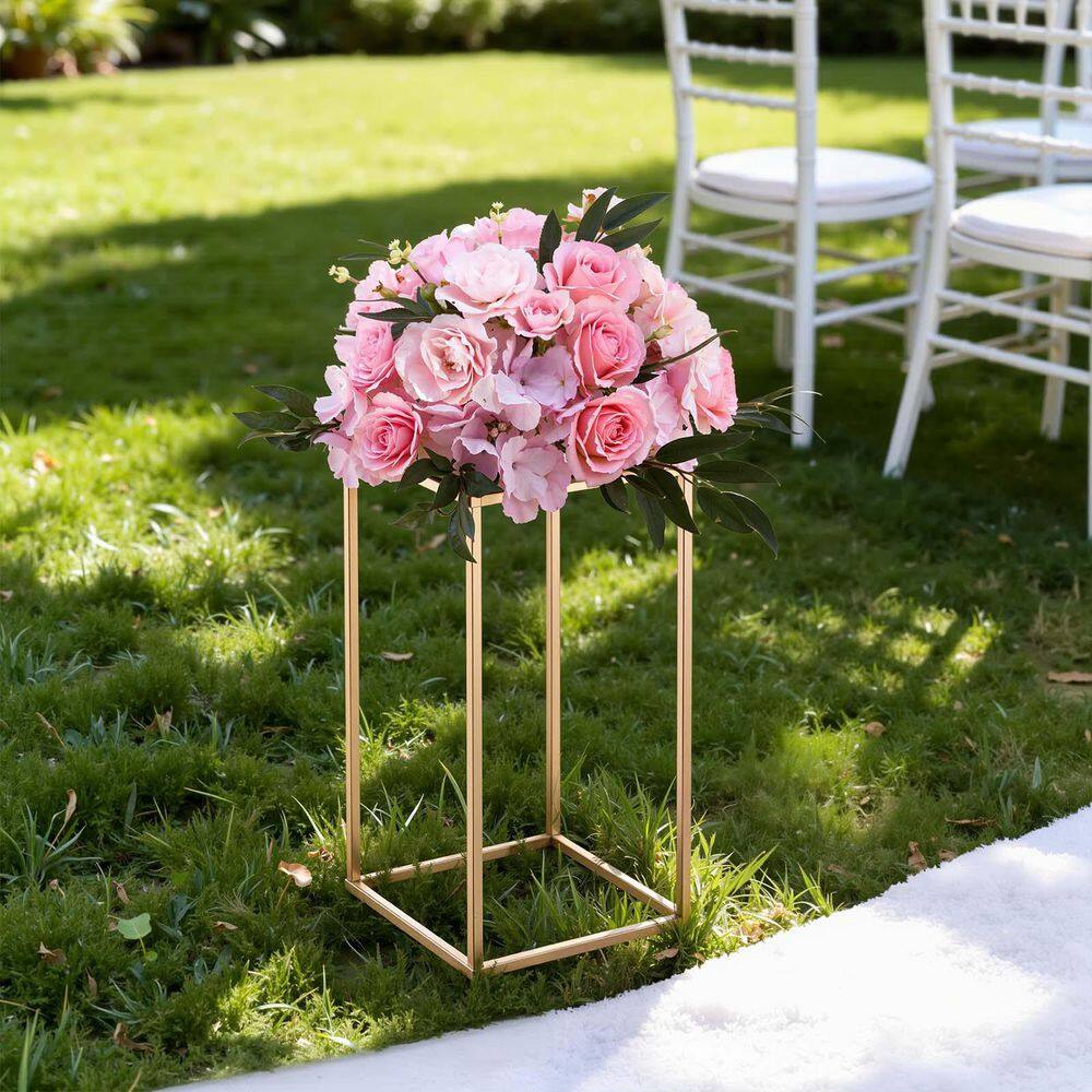Wedding Flower Stand, 10PCS 15.75-in. Column Flower Stand, Floral Stands, Gold Rectangular Floral Display Rack price history on PriceWatchPro