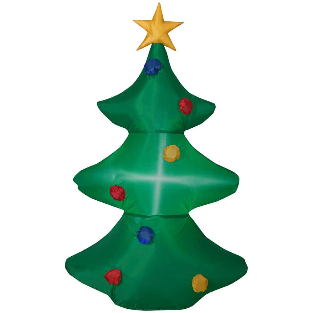 Home Accents Holiday 3.51 ft. Prelit Inflatable Christmas Tree