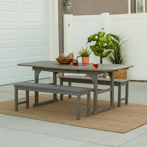 Reviews for Walker Edison Furniture Company Grey Wash 3-Piece ...