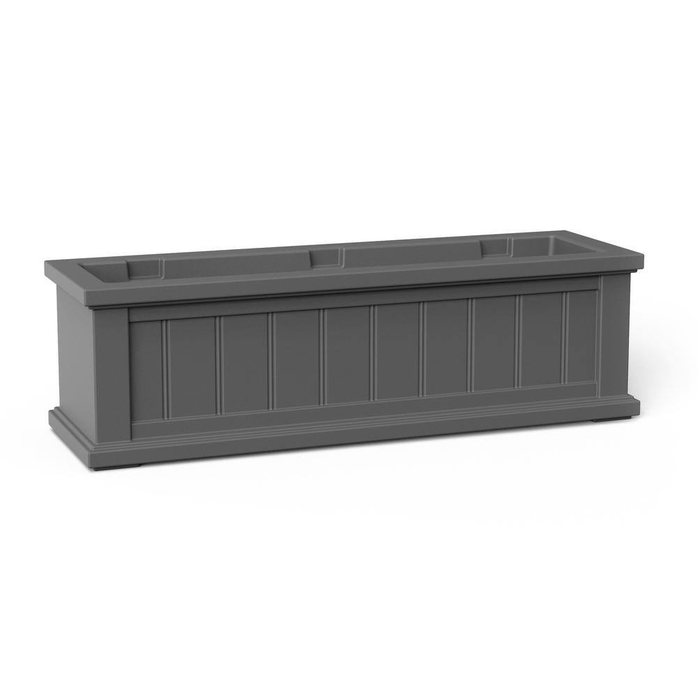 Cape Cod Graphite Grey 36" Self-Watering Polyethylene Outdoor Planter