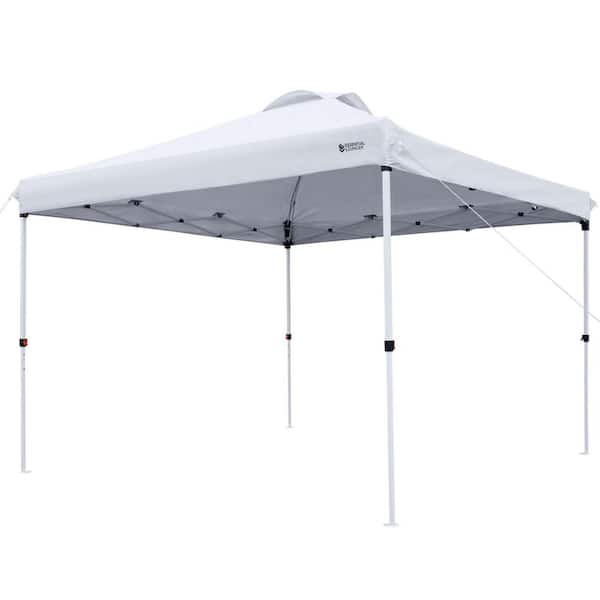 Unbranded 6.7 ft. x 10 ft. White Outdoor Durable Pop-Up Canopy Tent, Easy to Set Up Canopy Tent