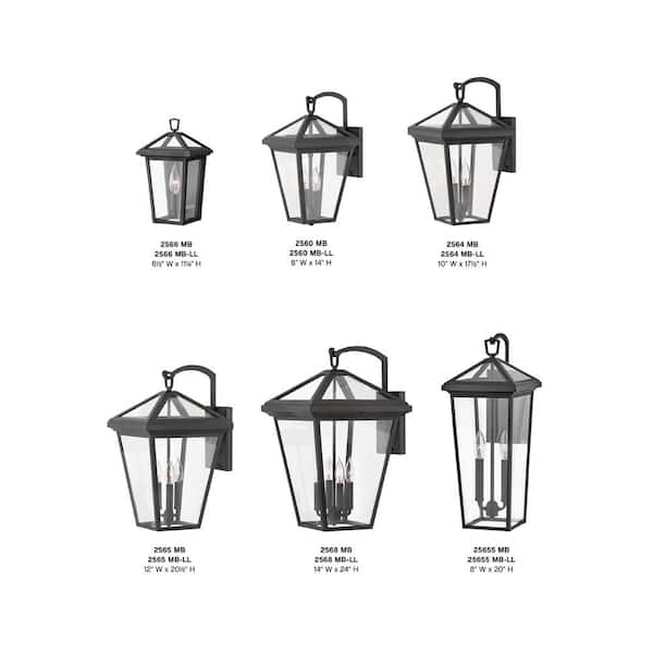 HINKLEY - Alford Place Extra-Large Museum Black Outdoor Wall Mount Lantern